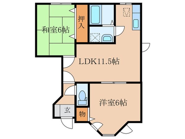 エスタシオン三毛門Ⅱの物件間取画像